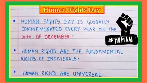 Essay On Human Rights Day In English Human Rights Day Lines On Human