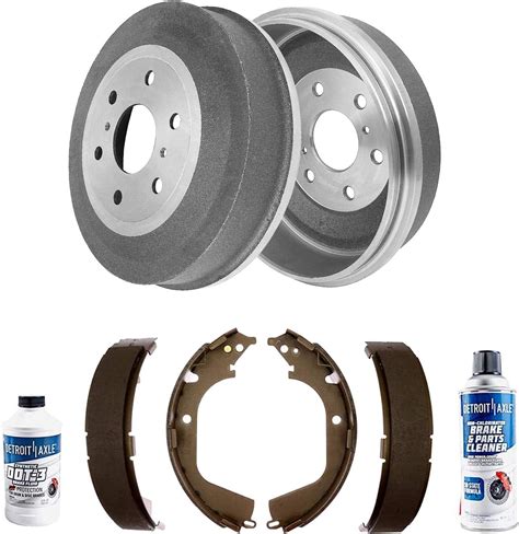 Detroit Axle Pair Rear Brake Drums W Ceramic Shoes W Hardware