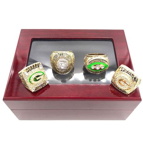 20% OFF 1966 1967 1996 2010 Green Bay Packers Super Bowl Rings Set – 4 ...