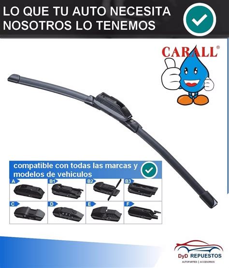 Escobilla Limpiaparabrisas Silicona Carall Hyundai Todas Las