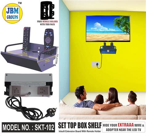 Set Top Box Wall Mount Stand With Remote Holder At Rs Piece New