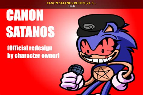 Canon Satanos Reskin Vs Sonic Exe [friday Night Funkin] [mods]