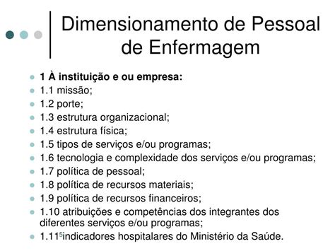 Dimensionamento De Pessoal De Enfermagem