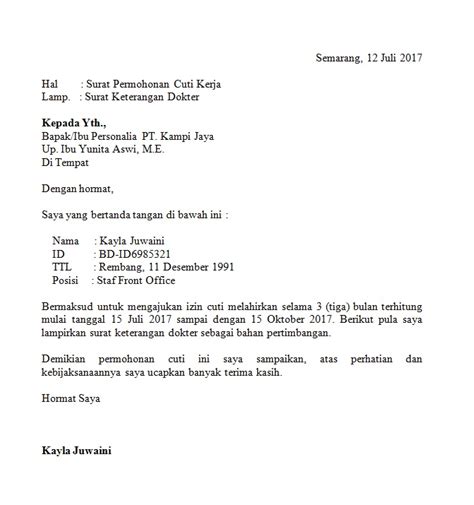 Cara Buat Surat Cuti Kahwin