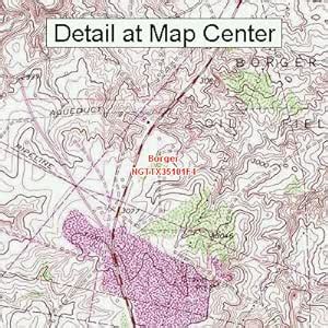 Amazon Usgs Topographic Quadrangle Map Borger Texas Folded