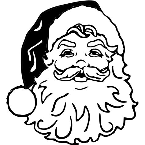 Free Santa Face Clipart Black And White Download Free Santa Face