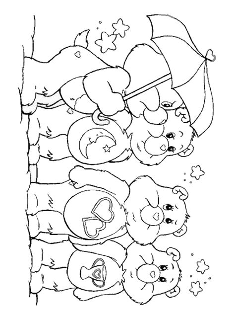 Care Bears Coloring Pages Birthday Printable