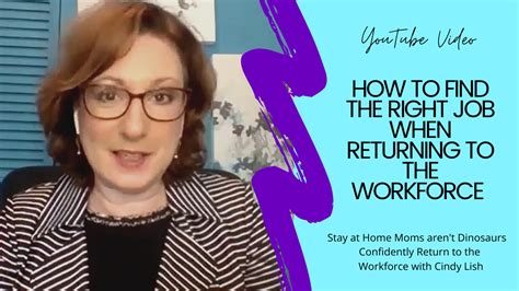 How To Find The Right Job When Returning To The Workforce — Cindy Lish