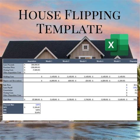 House Flipping Spreadsheet Template House Flipping Profit Etsy In