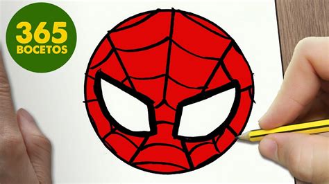 COMO DIBUJAR SPIDERMAN EMOTICONOS WHATSAPP KAWAII PASO A PASO Dibujos