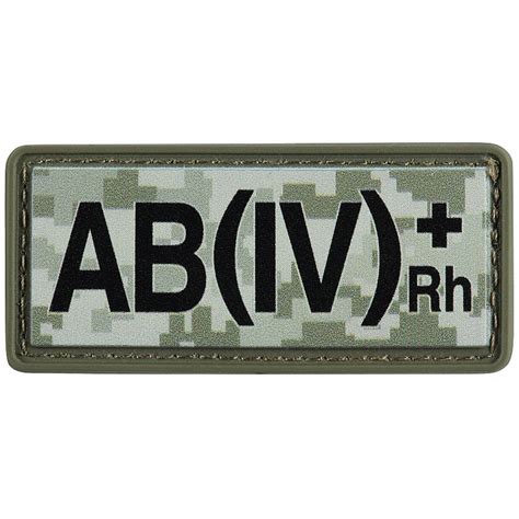 Naszywka M Tac Z Grup Krwi Ab Iv Rh Pvc Mm Sklep Militaria Pl