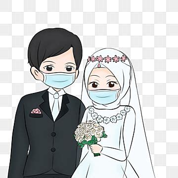 Detail Kartun Pengantin Muslimah Png Koleksi Nomer