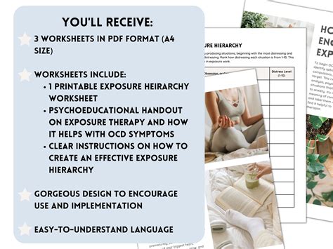 Ocd Exposure Hierarchy Ocd Worksheet For Therapists Counselors Social