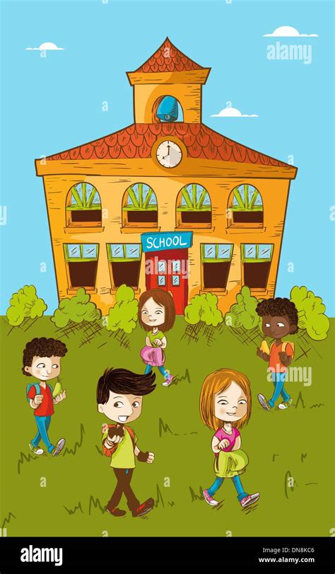 Career cartoon kids hi-res stock photography and images - Alamy