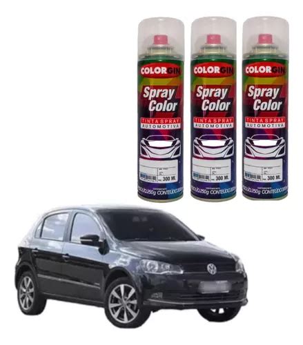 Tintas Automotiva Spray Preto Ninja Vw Pu Ml Colorgin