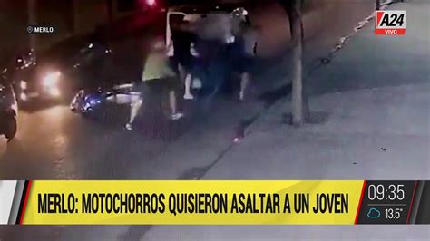 🚨 Merlo Motochorros Quisieron Asaltar A Un Joven Y Lo Defendieron