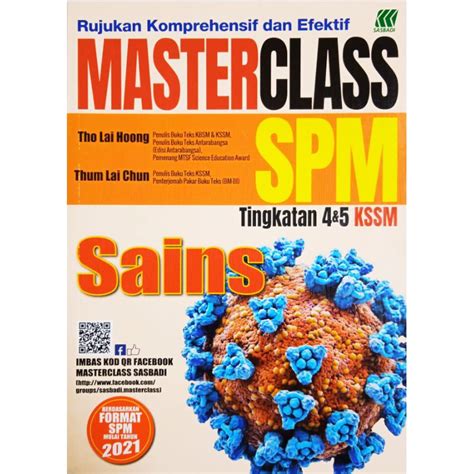 Buku Rujukan Master Class Spm Tingkatan Kssm Edisi Terbaharu