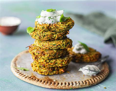 Baked Zucchini Carrot Fritters Vegan Recipe