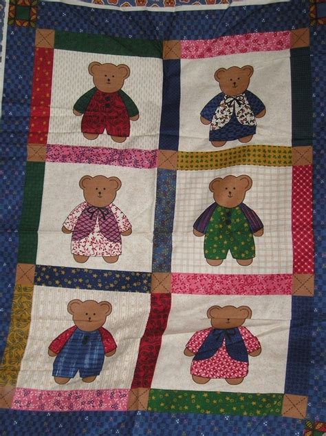 Sale Teddy Bear Quilt Fabric Panel From Carlajean4u Save 25