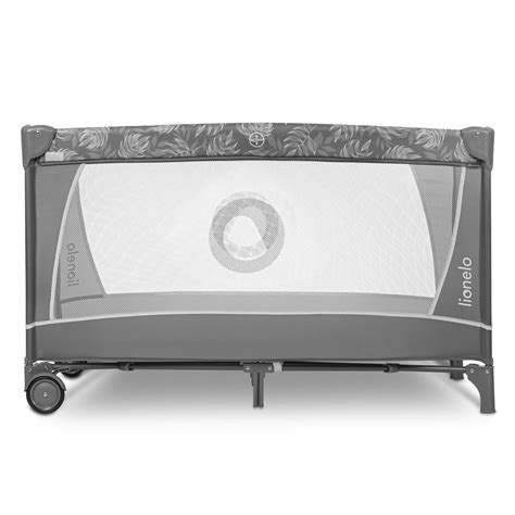 Lionelo Flower Grey Scandi — łóżeczko turystyczne