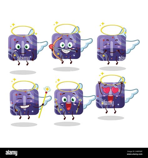 Purple Gummy Candy I Cartoon Designs As A Cute Angel Character Vector