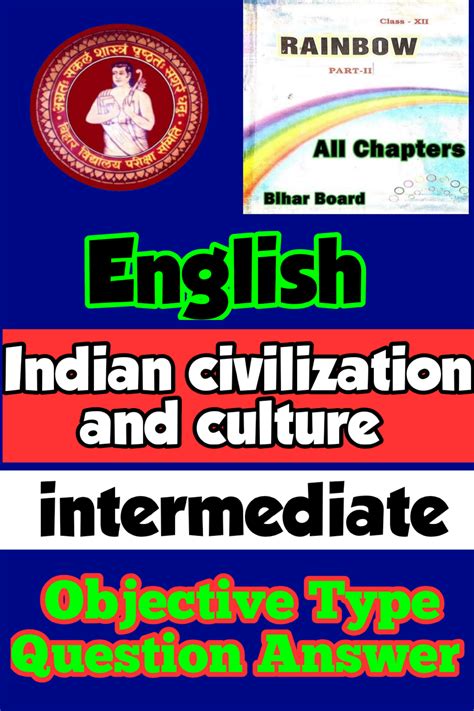 CLASS 12th Indian Civilization And Culture Chapter 1 OBJECTIVE TYPE