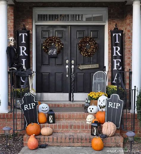 Chalkboard Tombstone Halloween Front Door Decor Pictures Photos And