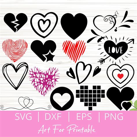 Heart Bundle Svg Sketch Heart Doodle Heart Svg Cut File For Cricut