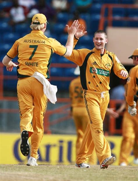 Michael Clarke And Cameron White Celebrate A Wicket ESPNcricinfo