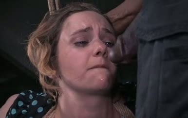 Heavily Tied White Sex Doll Gives Steamy Deep Throat To Black BDSM Man