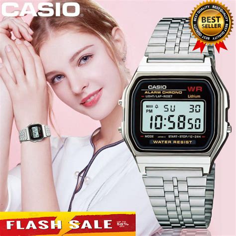 Casio Vintage A W Digital Classic Stainless Steel Strap Watch For