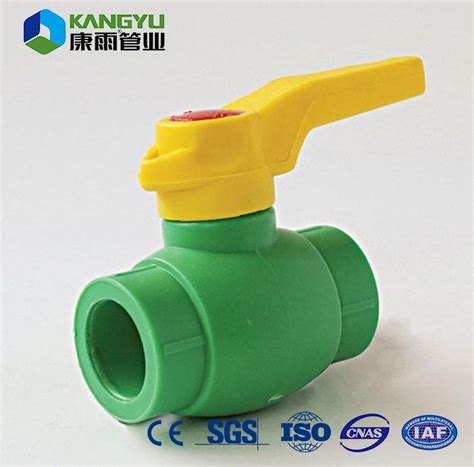 All Sizes PPR Double Union Ball Valve High Pressure 40mm Plastic PPR