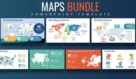 #2 Editable Data Driven Maps Bundle - SlideModel