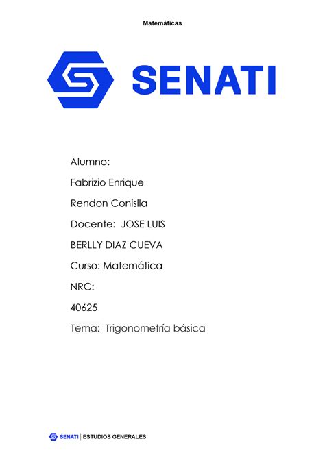 Sciu Actividad Entregable Ee Matematica Aplicada Senati