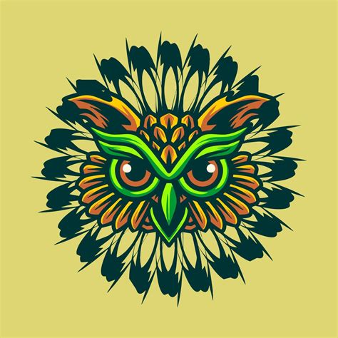 Owl Head Logo 2625321 Vector Art At Vecteezy