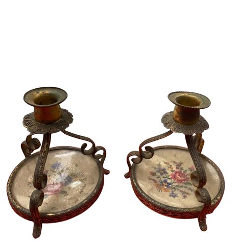 Old School Candle Holders Set Of Twos
