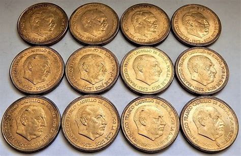 Spain Francisco Franco 2 1 2 Pesetas 1953 19 56 Lote De Catawiki