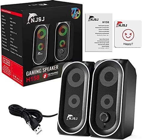 Njsj Computer Speakers Usb Powered Pc Speaker W Stereo Desktop