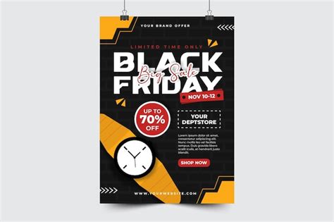 Premium Vector Black Friday Sale Poster Or Flyer Design Template