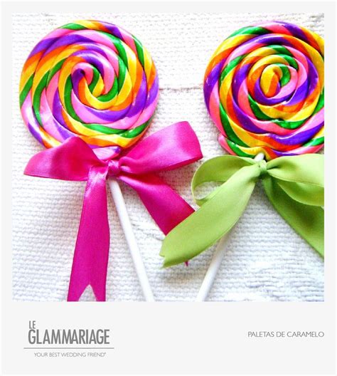 Paletas de caramelo para mesa de dulces