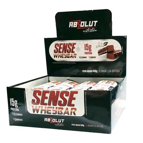 Display Sense Bar Cream Nut 12unid 45g Absolut Nutrition ABSOLUT