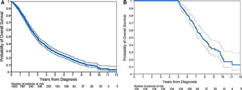 Kaplan Meier Overall Survival Estimates For All Patients A And For