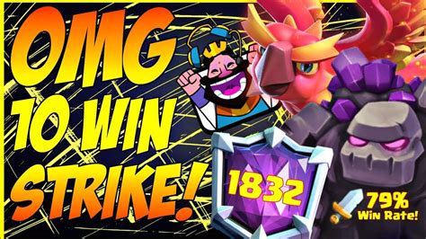 OMG 10 WINS STRIKE IN HALL OF FAME BEST GOLEM GAMEPLAY GOLEM VS HC