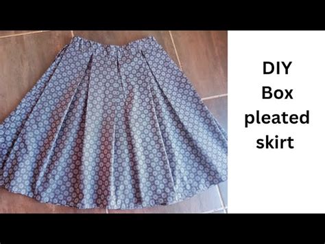 Box Pleated Skirt Sewing Pattern Pdf Pdf Sewing Patterns For Skirt