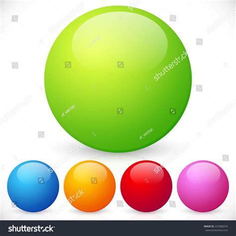 Colorful Shiny Spheres Stock Vector Royalty Free 222980254 Shutterstock