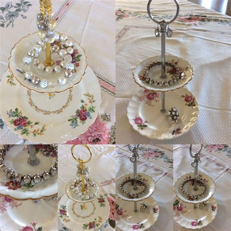 Pin By Cake Stand Paradise On Handmade Vintage Cake Stands Jewelry Stands And Tea Sets