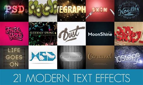 21 Modern Photoshop Text Effects Tutorials