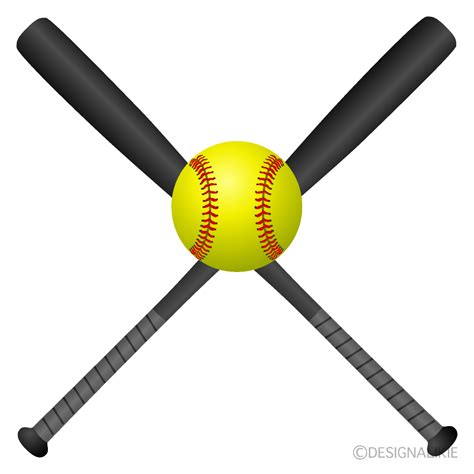 Cross Softball Clipart