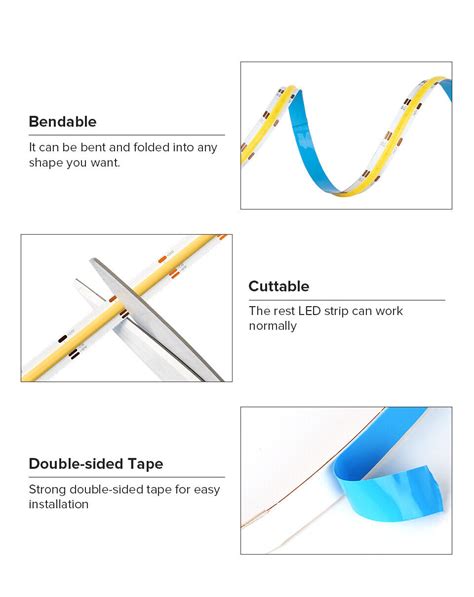 Cob Cct Led Streifen V V Dual Wei Lichtleiste Stripe Dimmbar
