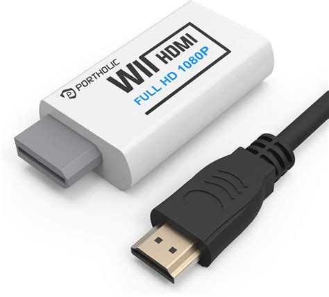 Portholic Wii To Hdmi Converter P With Ft High Speed Hdmi Cable